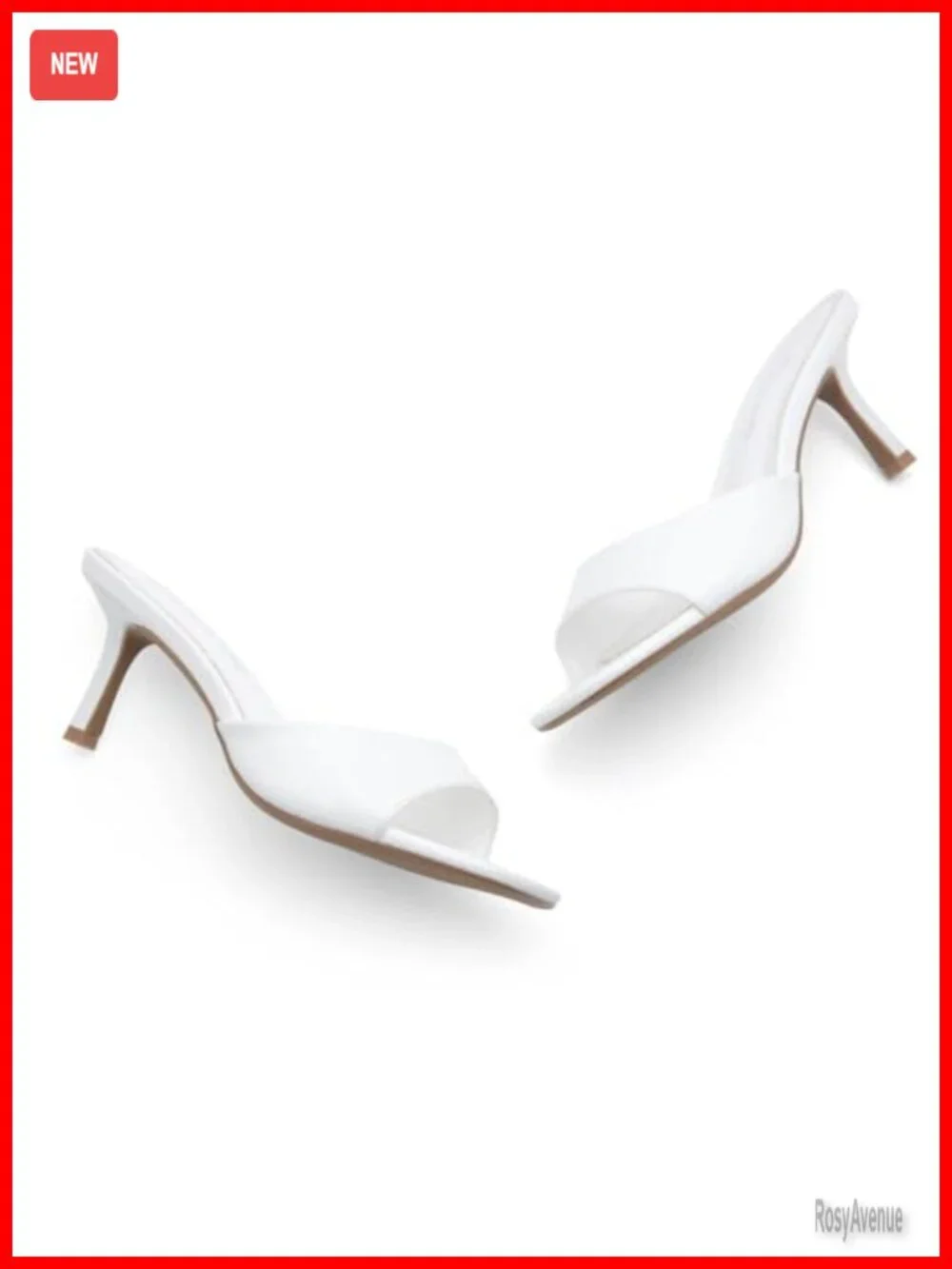 Women's Stiletto Heeled Slides, Kitten Heel Mules with Non-Slip Sole
